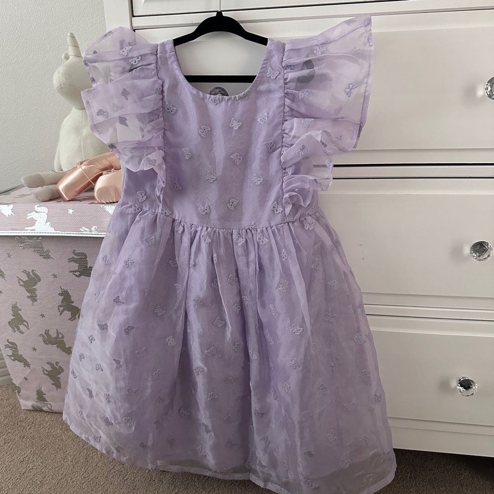 Nordstrom Girl’s Lavender Butterfly Dress 7